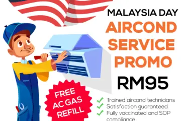 aircond service price RM95 for malaysia day