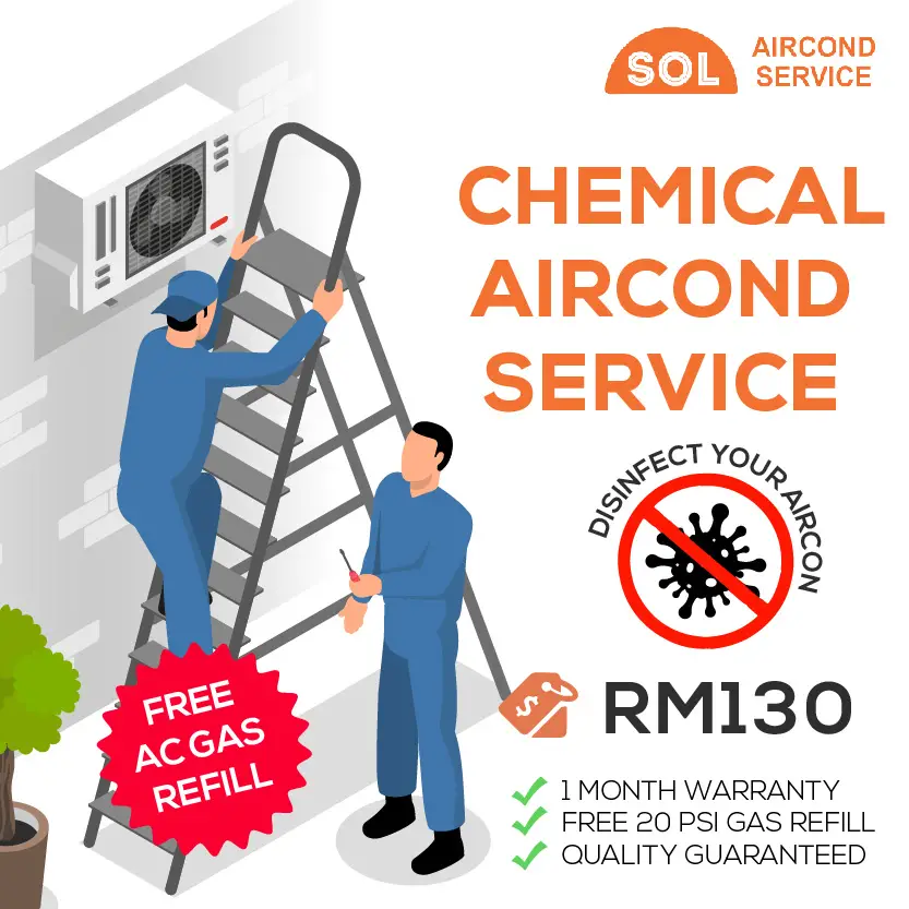 chemical cleaning aircon price RM130