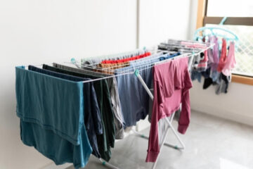 put the clothes on drying rack